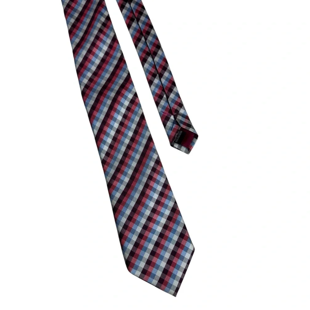 Laurant Bennet Gingham Pink Mens Tie Quiet Luxury Handmade Old Money Formal